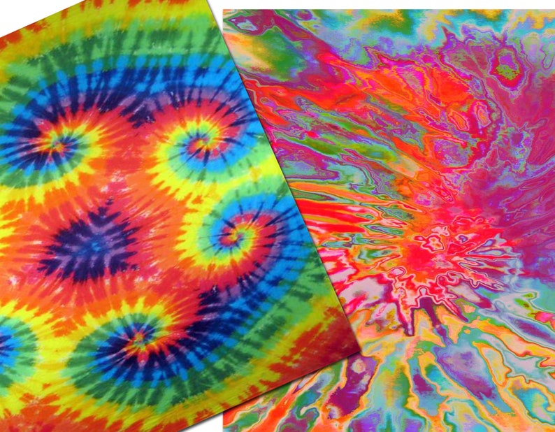 Tie Dye Digital Paper Colorful TieDye Digital Paper Pack Etsy