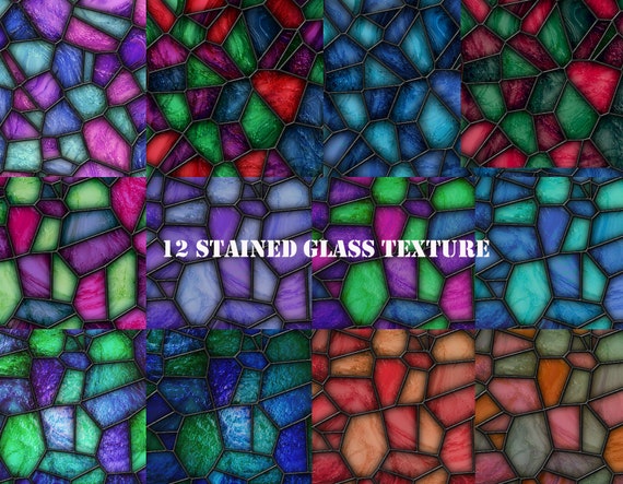 Stained Glass Digital Paper Set Of 12 Color Mosaic Etsy Stained Glass Digital Paper Set Of 12 Color Mosaic Etsy