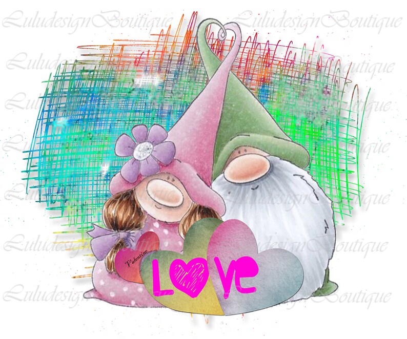 Valentines day clipart. Valentine png file for sublimation printing Valentines Day,3 Variations Valentine gnome clipart