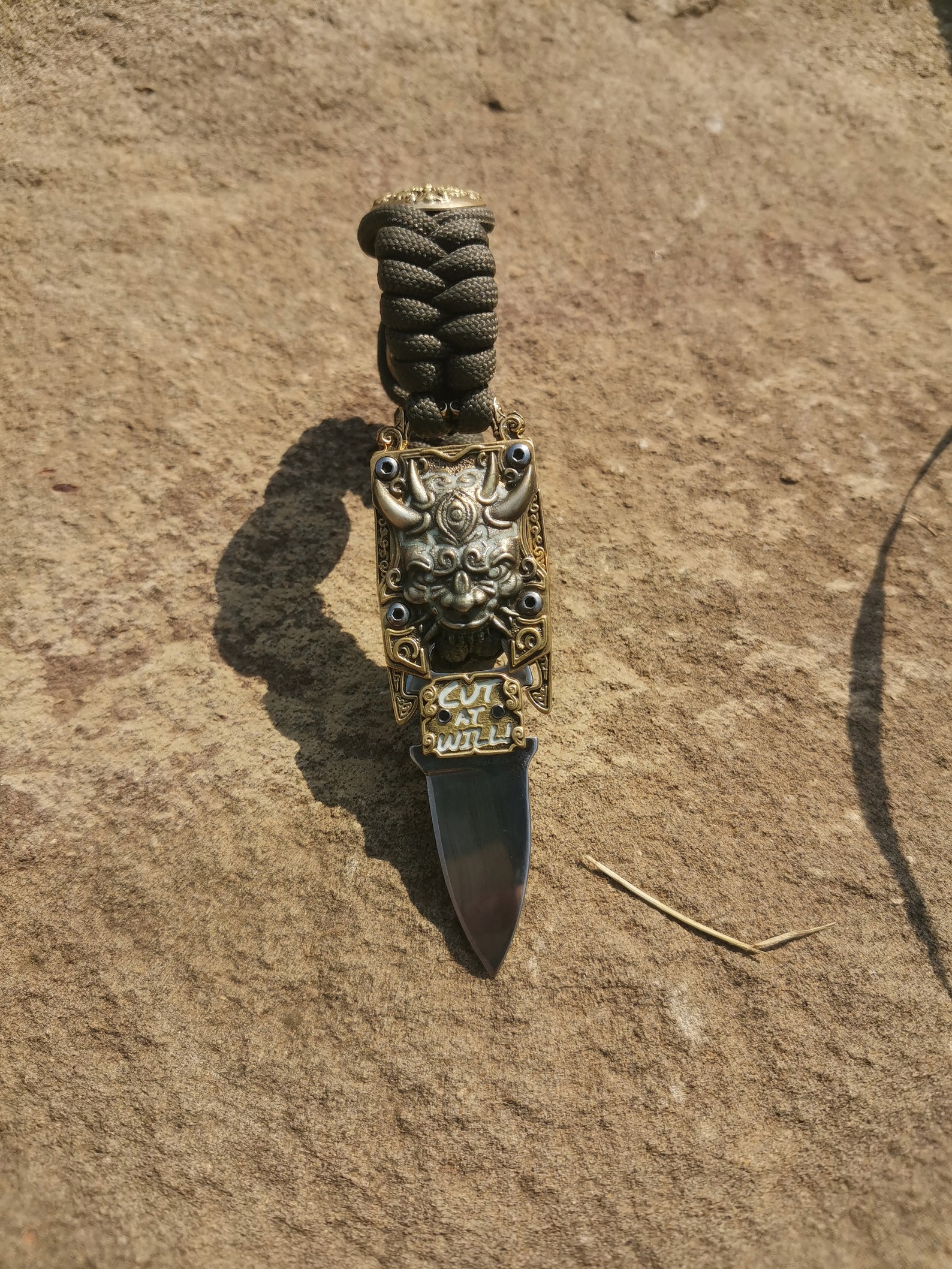 Knife bracelet handmade from jewelry brass with paracord Etsy