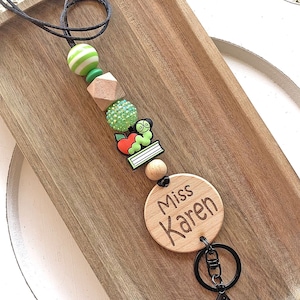 Book Worm Lanyard, Book Lover Teacher Gifts, Librarian Gifts, Silicone Lanyard, Teacher Lanyard, ID Badge Holder, Lanyard for Keys