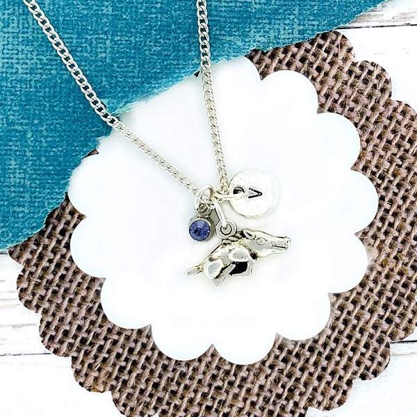 Razorback Charm Necklace, Wild Boar Jewelry, Wild Pig Pendant, Hog Necklace, Personalized Gift