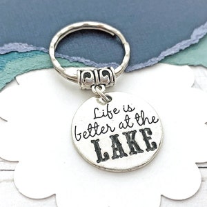 Lake House Key Chain, Life is Better at the Lake Keychain, Vacation Home Gift, Personalized Gift, Lake Life Gifts, Lake Cabin