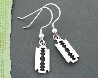 Razor Blade Earrings Etsy