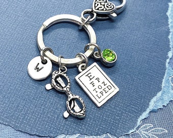 Optometry Keychain, Glasses Key Chain, Eyeglasses Keychain, Eye Doctor Staff Gifts, Optician, Vision Chart, Eye Chart, Ophthalmologist Gifts