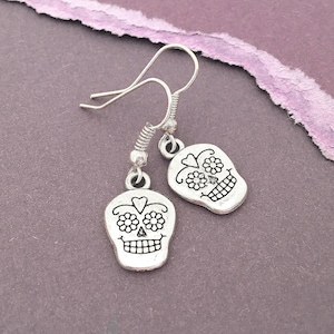 Sugar Skull Earrings Day of the Dead Earrings Sugar Skull Jewelry, Day of the Dead Jewelry for Women, Sugar Skull Gifts for Women