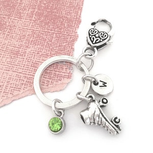 Roller Skate Keychain, Key Chain, Roller Skating Keychain, Initial Keyring, Roller Derby Gifts Custom Roller Skate Gifts, Roller Skate Girls