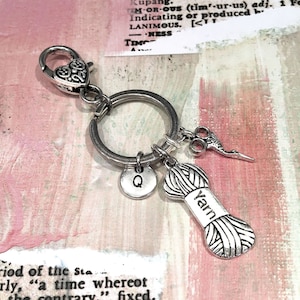 Yarn Keychain, Knitting Keychain, Knitter Gifts, Crochet Keychain for Women, Yarn Lovers Gift, Knitting Gifts, Crochet Gift, Yarn Charm