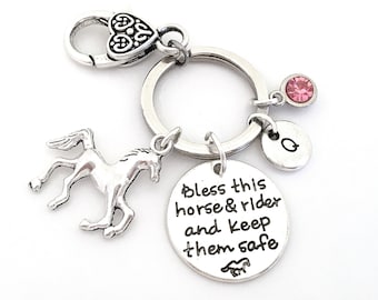 Horse Keychain Personalized, Horse Keyring, Equestrian Keychain, Pony Keychain, Personalized Horse Gifts for Girl Horse Lover Gift for Woman