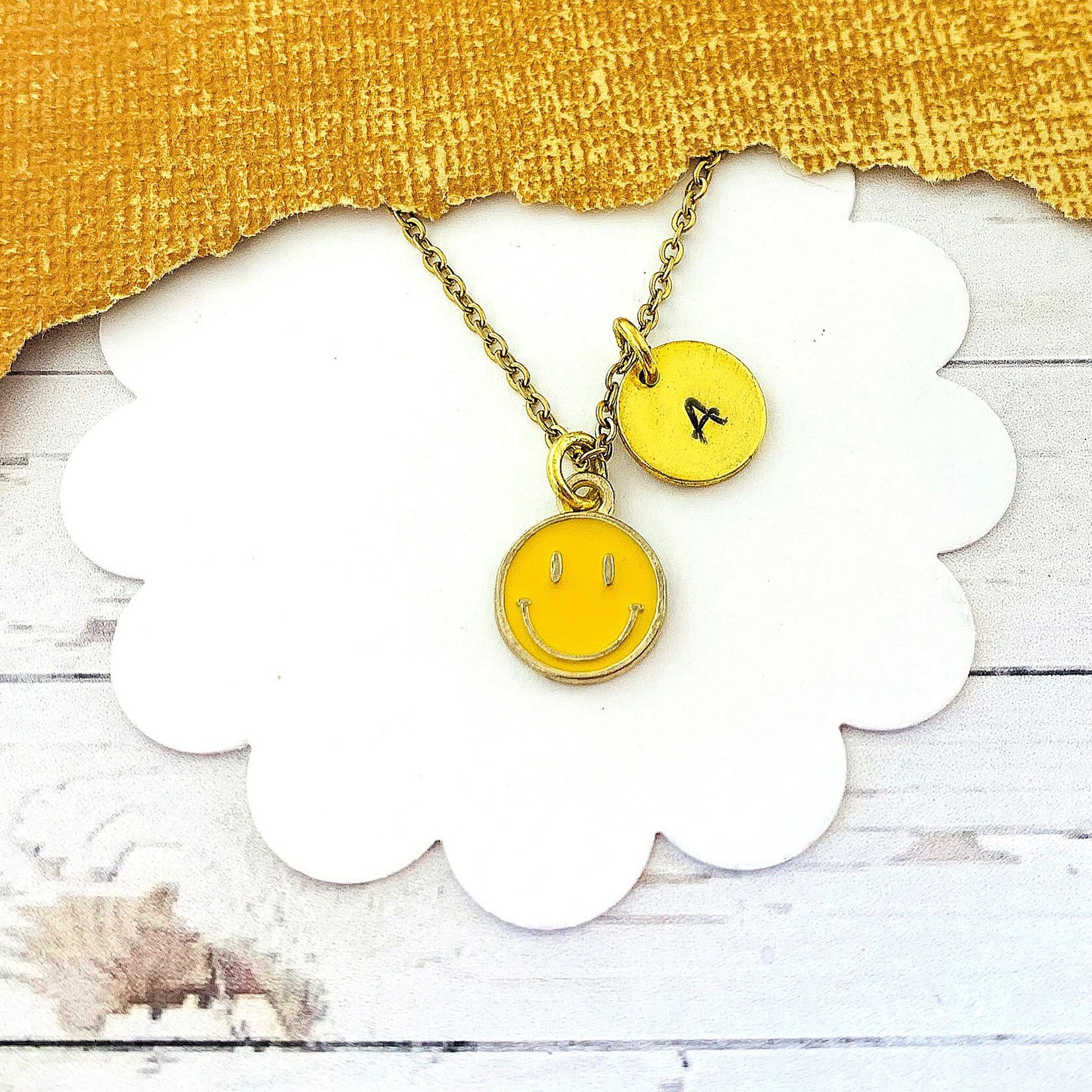 Smiley Face Necklace, Smile Jewelry, Personalized Gifts