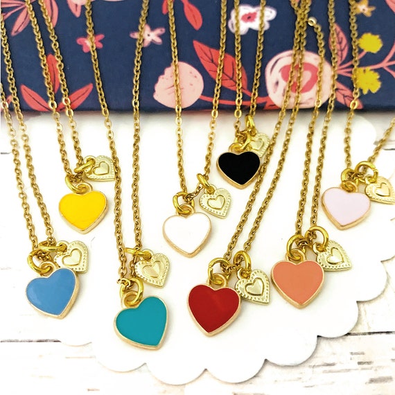 2023 New Angel Pink Heart Tassel Pendants for Necklaces Women