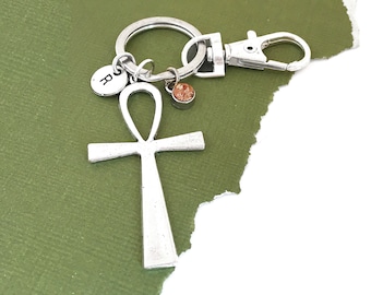 Cioaqpyirow Ankh Keychain,Egyptian Ankh,Egyptian Symbol,Power of Life Keychain,Egyptian Keychain,HO0E4