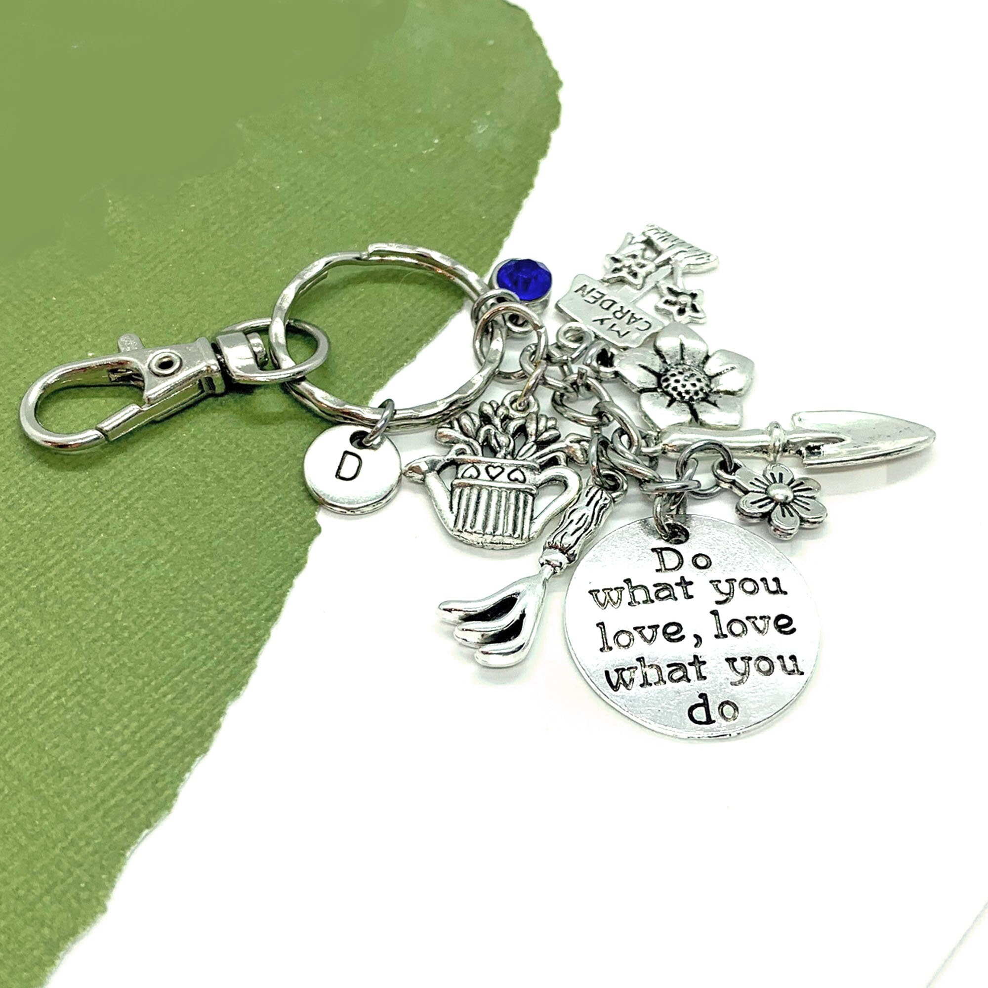 Gardening Keychain Garden Theme Gifts Gardener Keyring Etsy