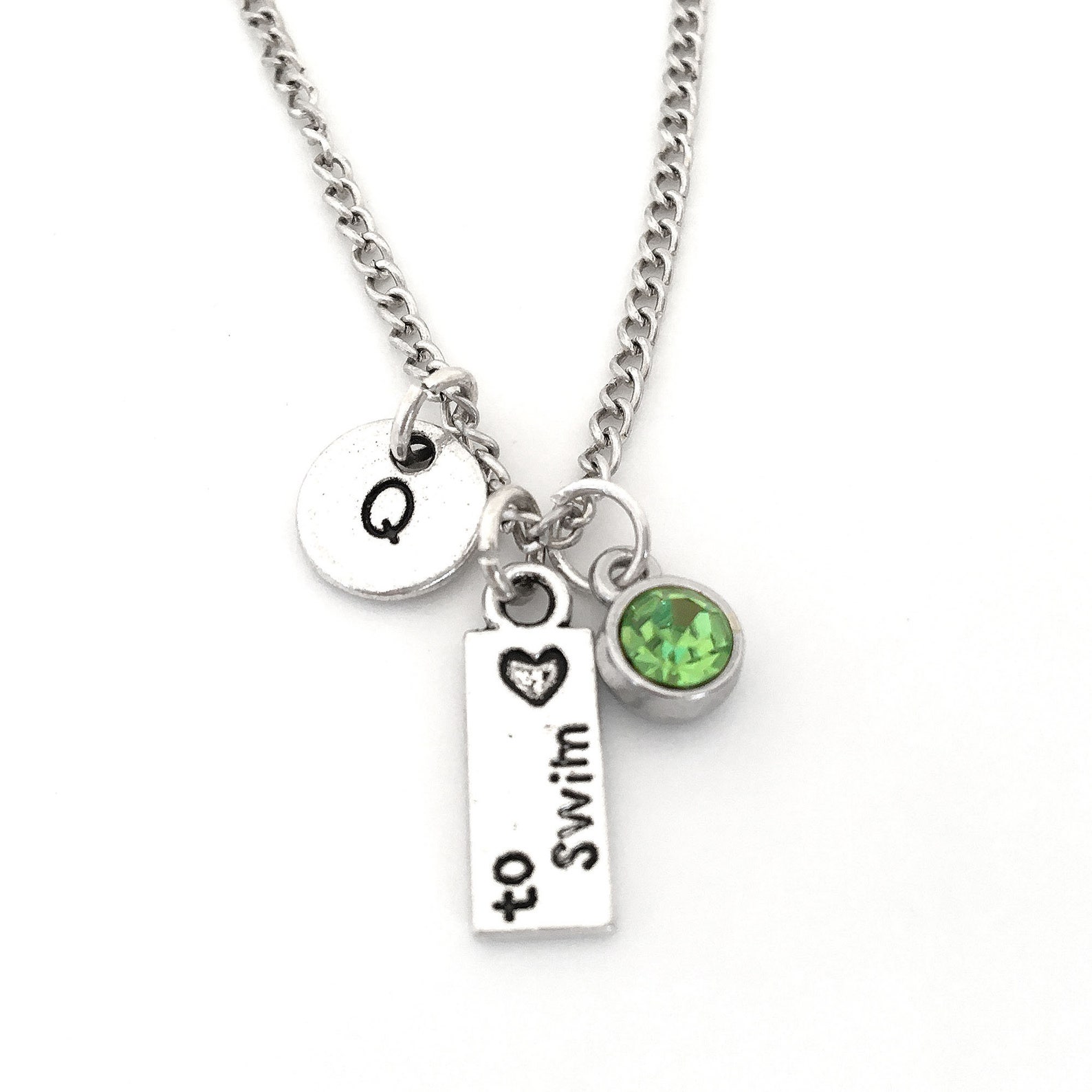 Swim Necklace Swim Jewelry Swimming Necklace Swimmer Etsy