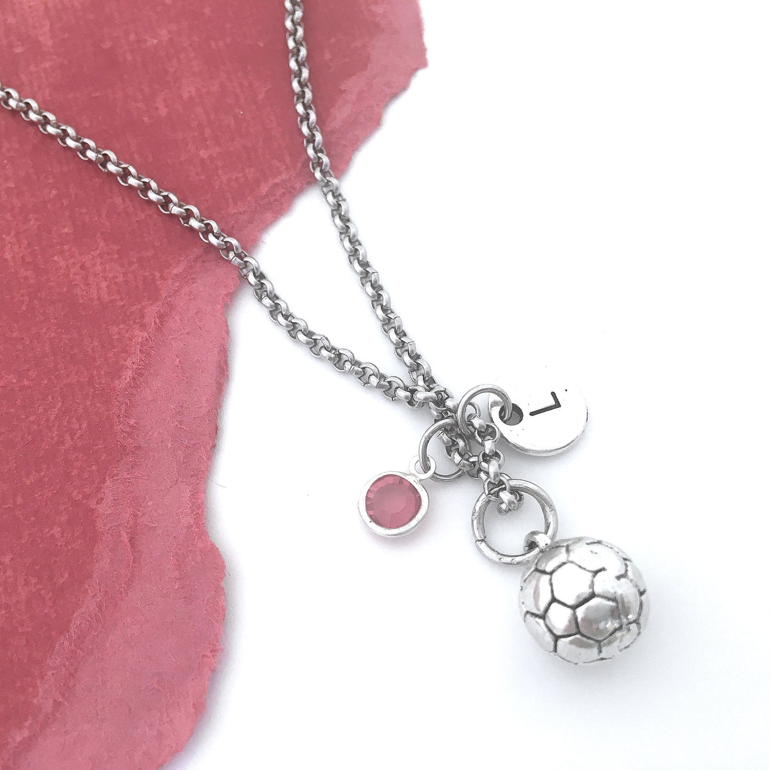 Soccer Necklace Soccer Ball Necklace Soccer Jewelry Soccer Etsy Italia