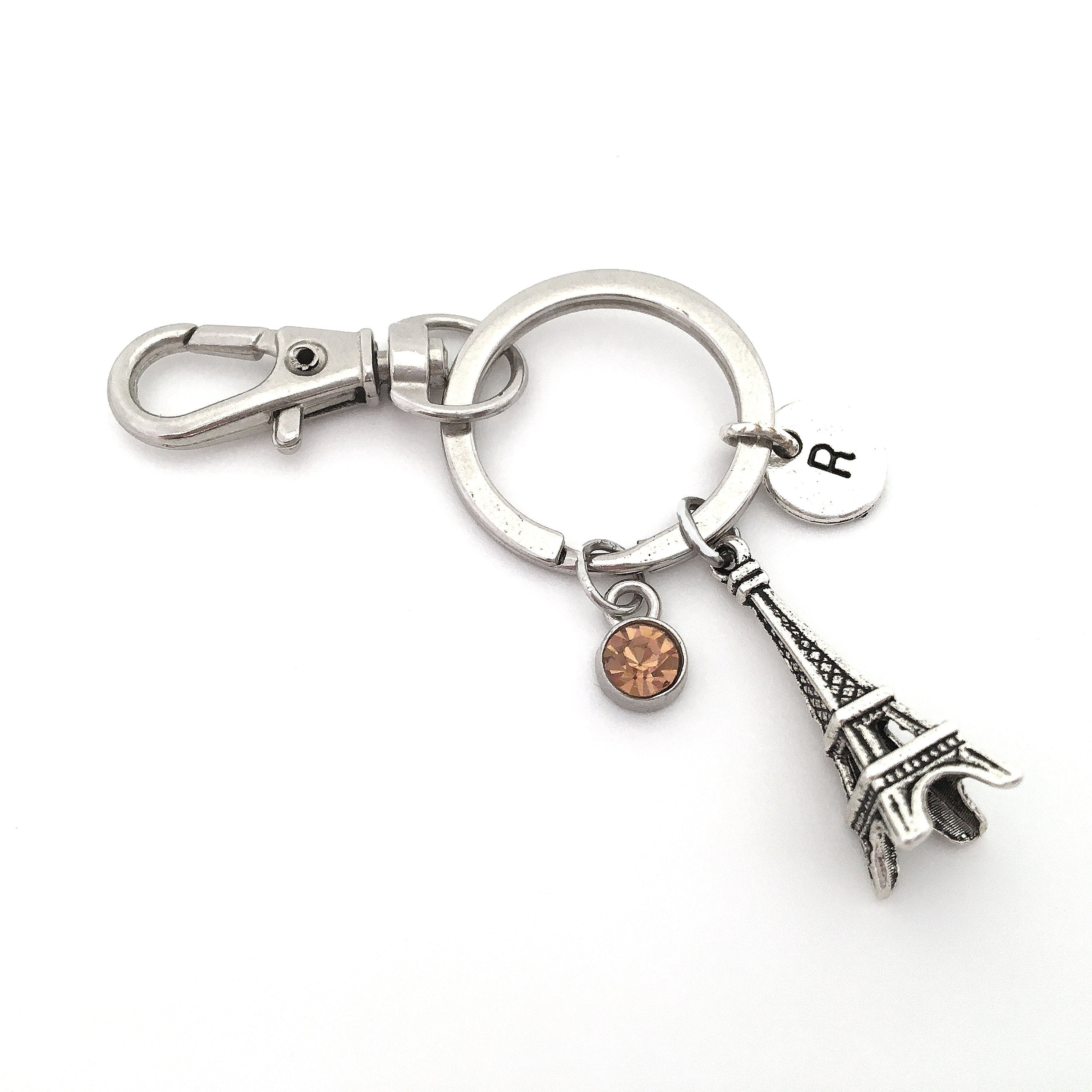 【VALENTINO】 VLogo Signature Eiffel Tower keyring Valentino Garavani Eiffel Tower Keyring | Harrods US