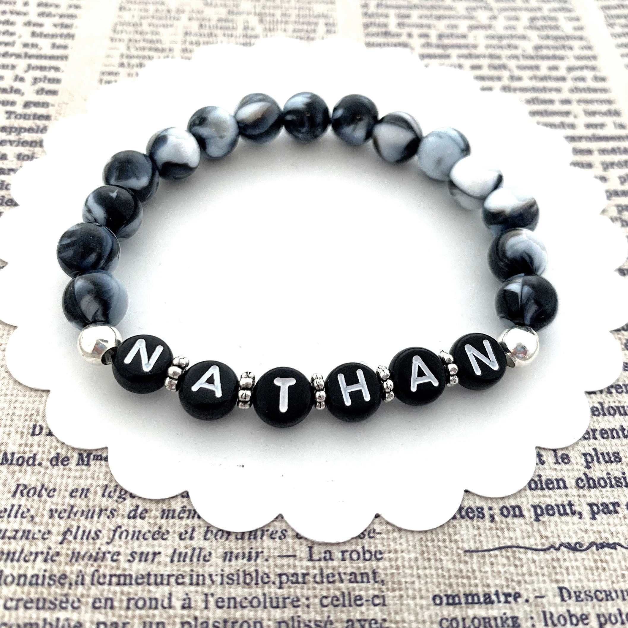 Name Bracelet for Boy Stretchy Name Bracelet ID Name Etsy UK