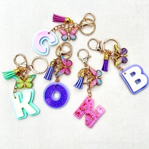 Kids Gifts Custom Key Chain, Personalized Letter Keychain, Back to School Gift, Backpack Tag, Back to School Gifts, Birthday Gift for Her