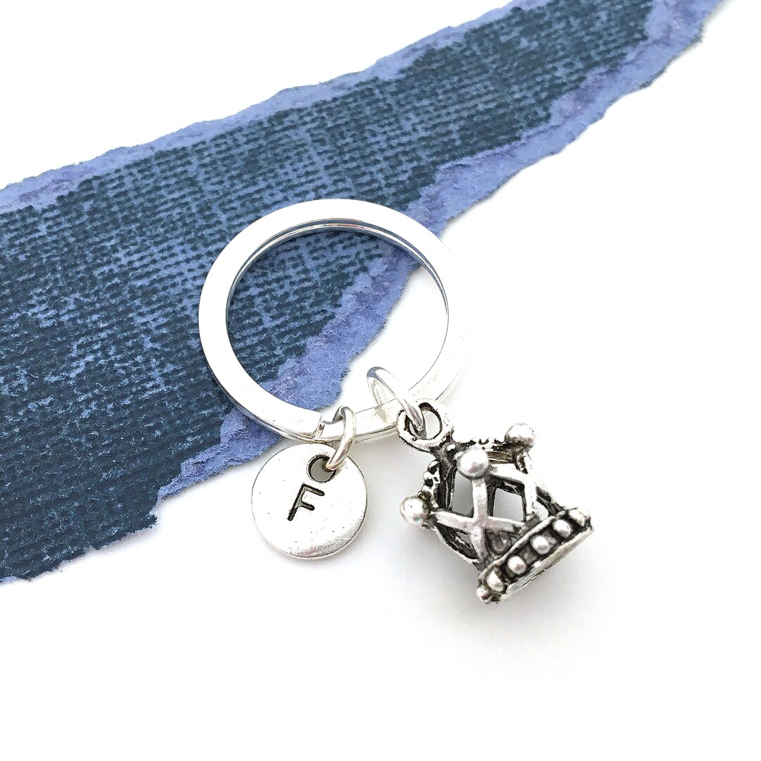 Crown Key Rings King Crown Keychain, Crown Key Chain, Crown Gifts for Him, Initial ...