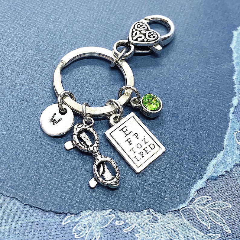 Optometry Keychain Glasses Key Chain Eyeglasses Keychain Etsy