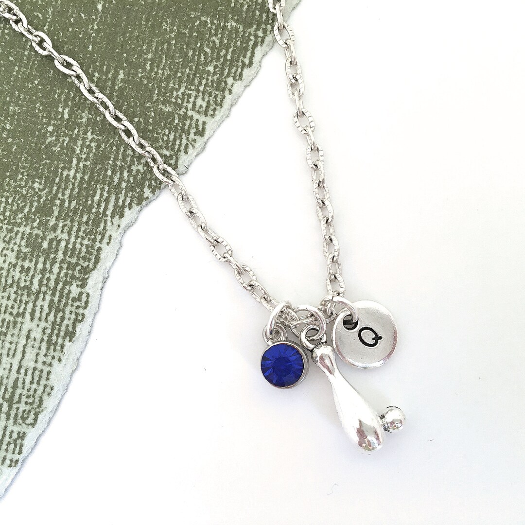 Bowling Necklace, Bowling Ball Necklace, Bowling Jewelry, Bowling Pin