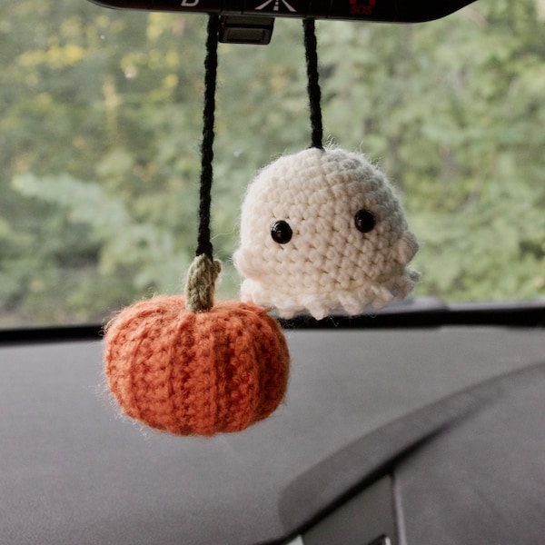 Crochet Pumpkin & Ghost Hanger