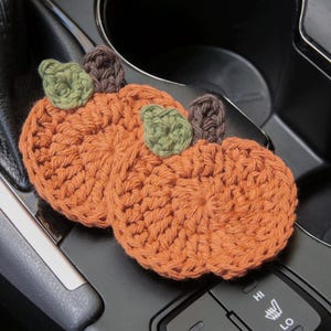 Crochet Pumpkin Car Coasters