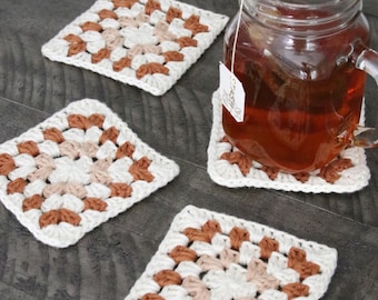Crochet Granny Square Coasters