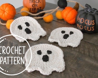 Patrón de posavasos fantasma de crochet