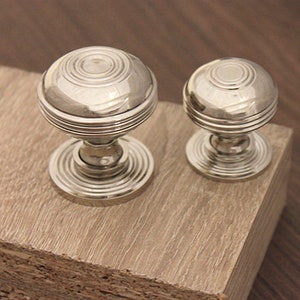 Antique Period Old Style Cabinet Cupboard Drawer Chest Knob Solid Brass / Nickel Nickel