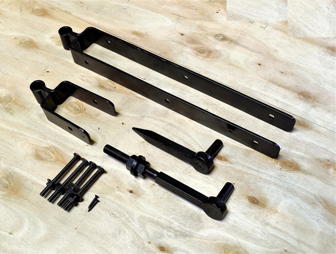 Black Heavy Duty Standard Double Strap Field Gate Hinges Etsy