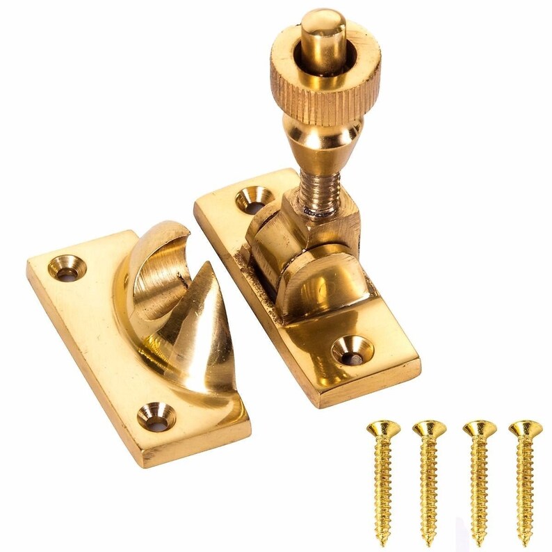 Solid Brass Heavy Brighton Lever Lock Sash Window Fastener Etsy