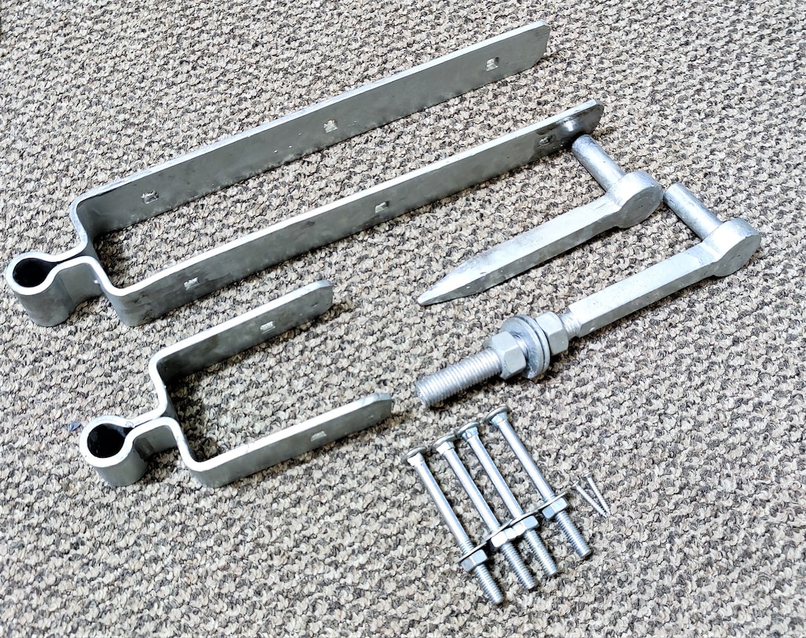 Galvanised Heavy Duty Standard Double Strap Field Gate Hinges Etsy