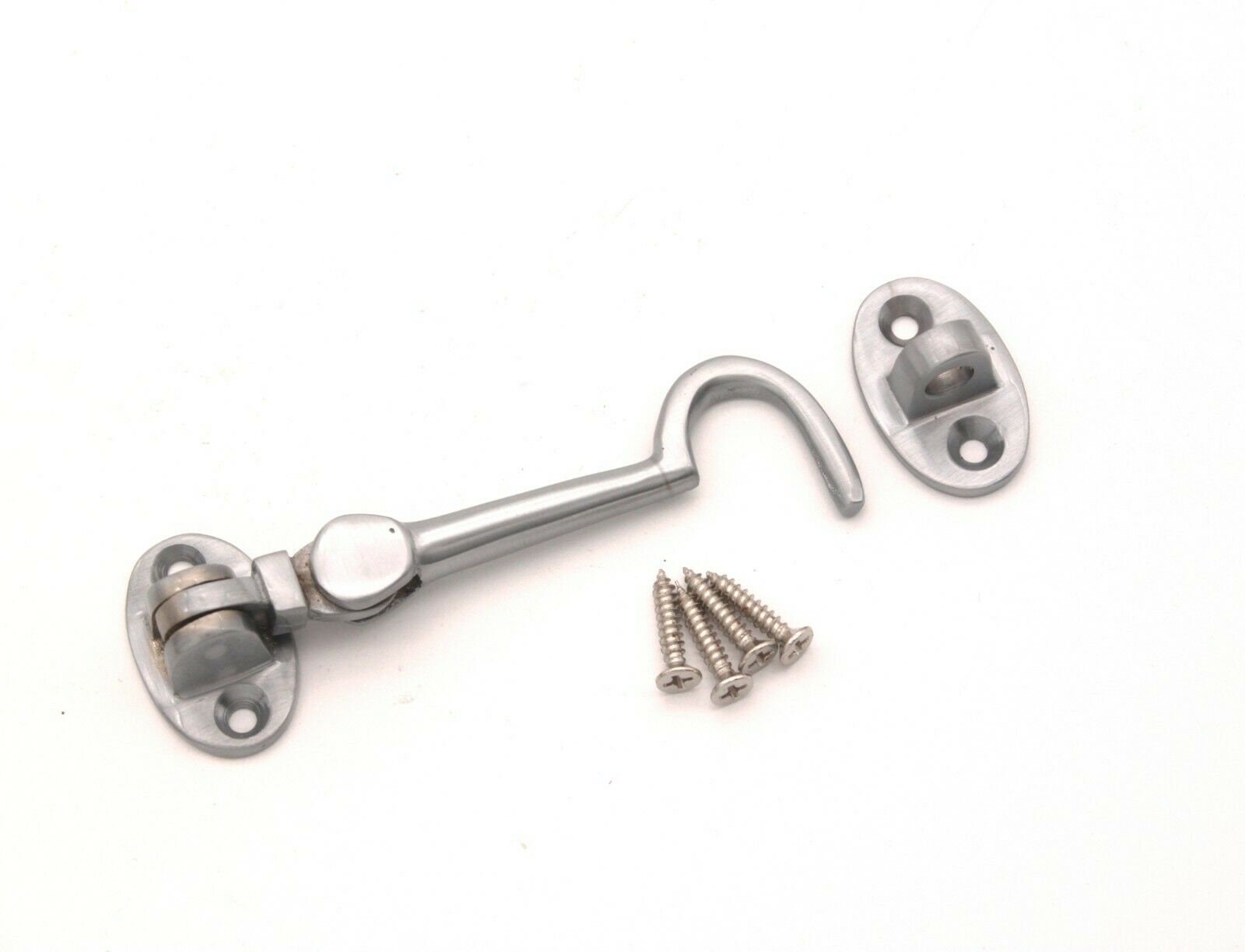 Cabin Hook and Eye 8" Polished Chrome Silent Heavy Duty 200mm 