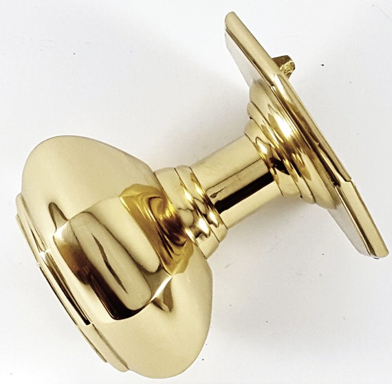 Quality Solid Brass Large Octagonal Centre Door Knob Pull Polished