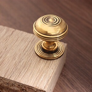 Antique Period Old Style Cabinet Cupboard Drawer Chest Knob Solid Brass / Nickel image 5