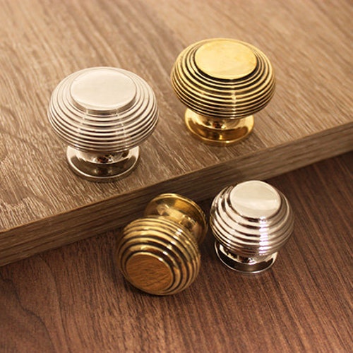Aged Brass/ Nickel Antique Beehive Cupboard Knob Solid Etsy UK