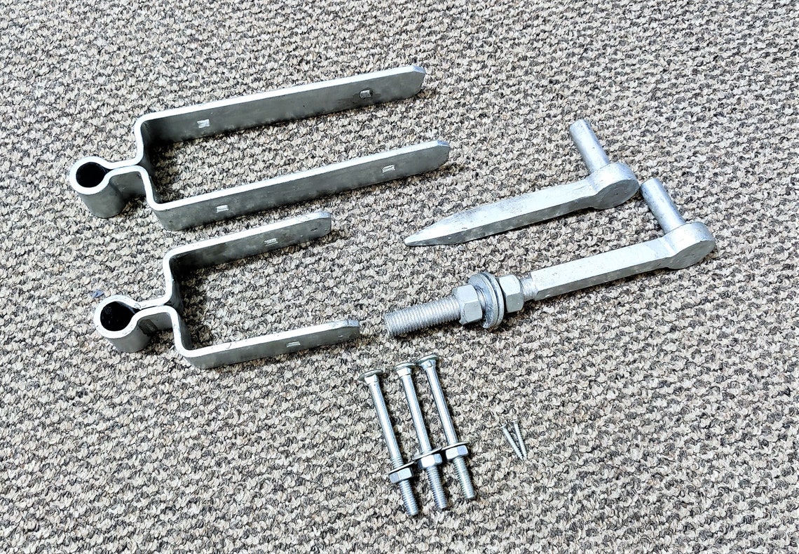 Galvanised Heavy Duty Standard Double Strap Field Gate Hinges Etsy