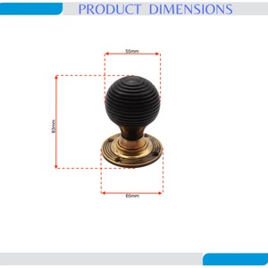 Infinity Decor Pair Of Traditional Style Ebony Bun Wood Rim Door - View #3