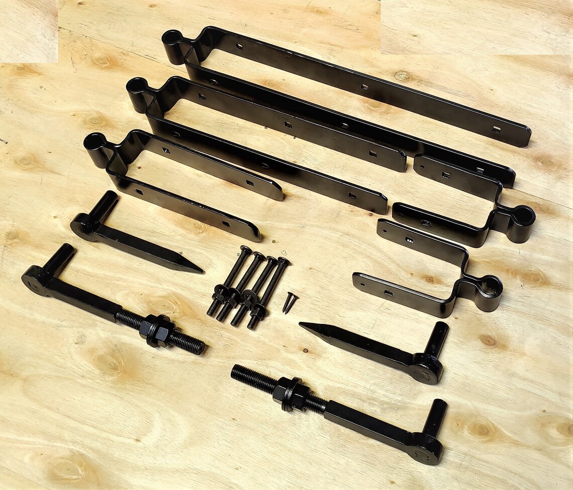 Black Heavy Duty Standard Double Strap Field Gate Hinges Etsy