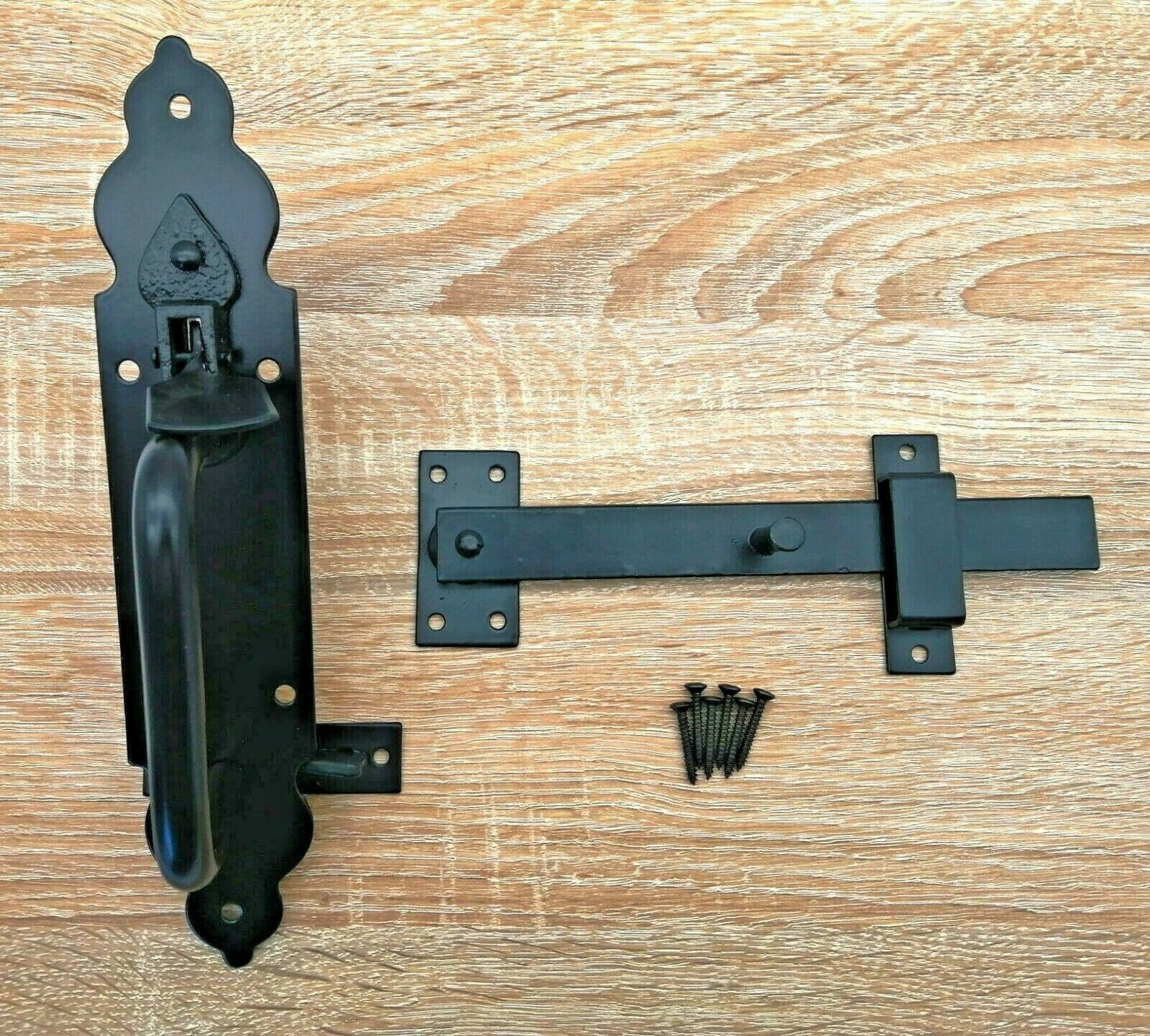 Heavy Duty Black Ornamental Suffolk Gate Latch Gothic Thumb Etsy