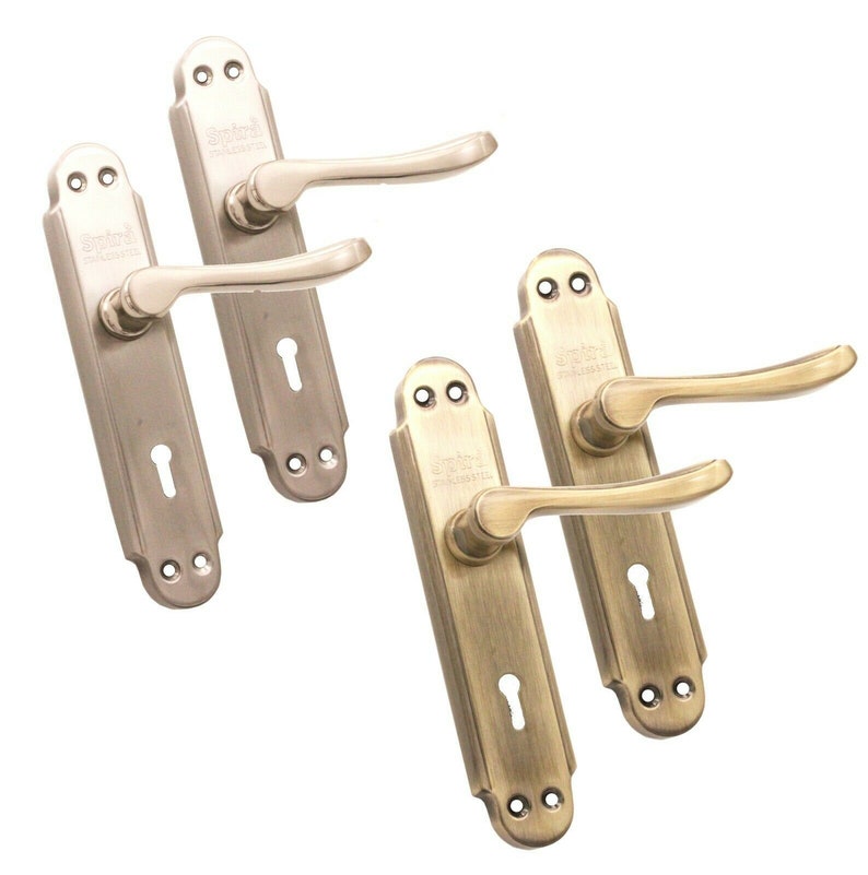 Victorian Internal Lever on Backplate Door Handles Etsy