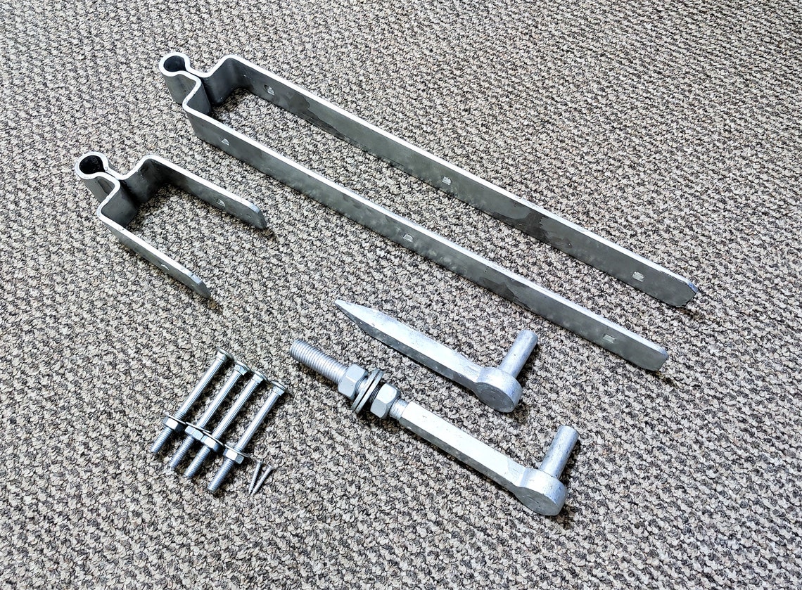 Galvanised Heavy Duty Standard Double Strap Field Gate Hinges Etsy Australia