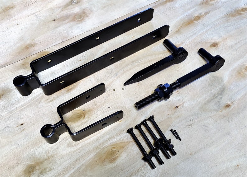 Black Heavy Duty Standard Double Strap Field Gate Hinges Etsy