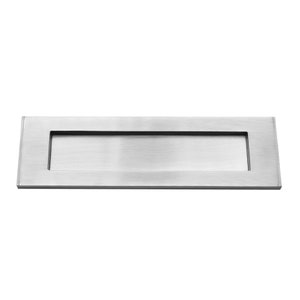 Placa postal victoriana con resorte de 10" (250 mm) de alta resistencia con acabado cromado satinado para puertas interiores y exteriores.