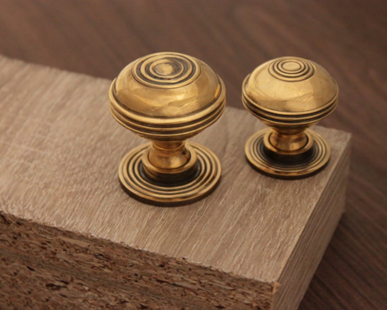 Antique Period Old Style Cabinet Cupboard Drawer Chest Knob Solid Brass / Nickel Aged Brass