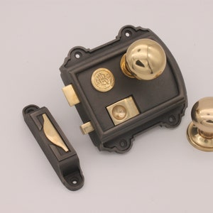 Rim Lock Door Knob Set Bathroom Snib With Polished Brass Rim Lock Door Knob Set Bathroom Snib With Polished Brass