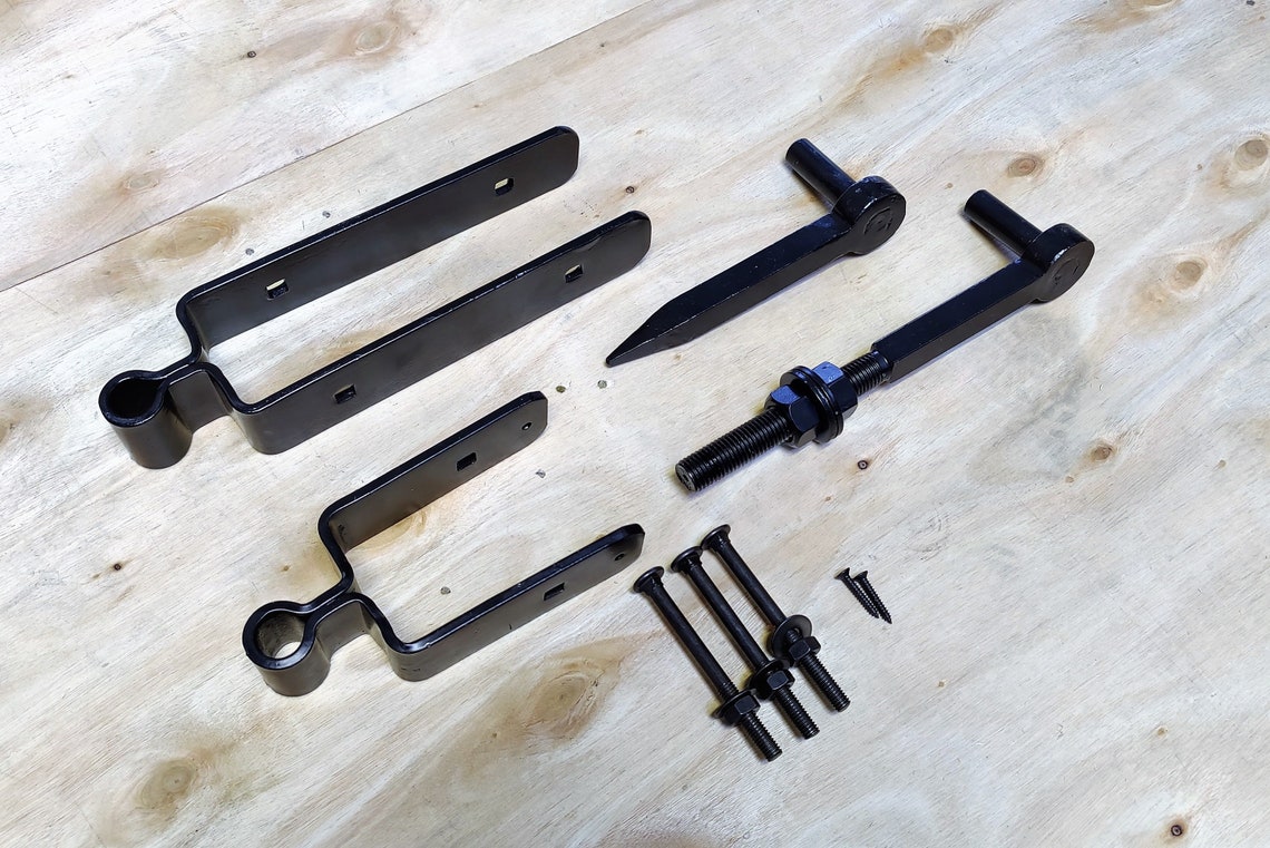 Black Heavy Duty Standard Double Strap Field Gate Hinges Etsy