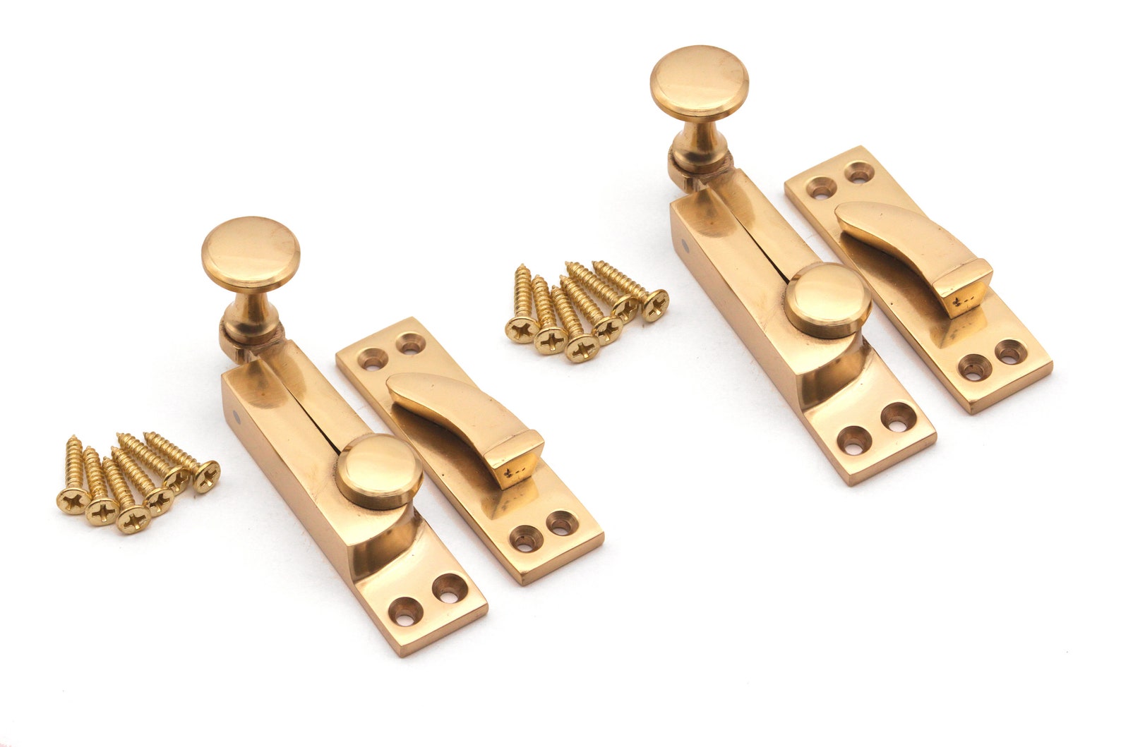 2 X Victorian Sliding Sash Window Catch Quadrant Arm Latch Etsy