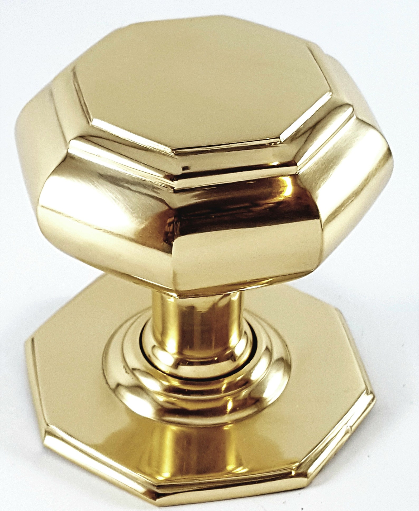 Quality Solid Brass Large Octagonal Centre Door Knob Pull Etsy